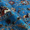 Hand-Knotted Blue Floral Sultani Area Rug – 6' 9" x 9' 6" ft (205 x 289 cm) | SKU: R39641
