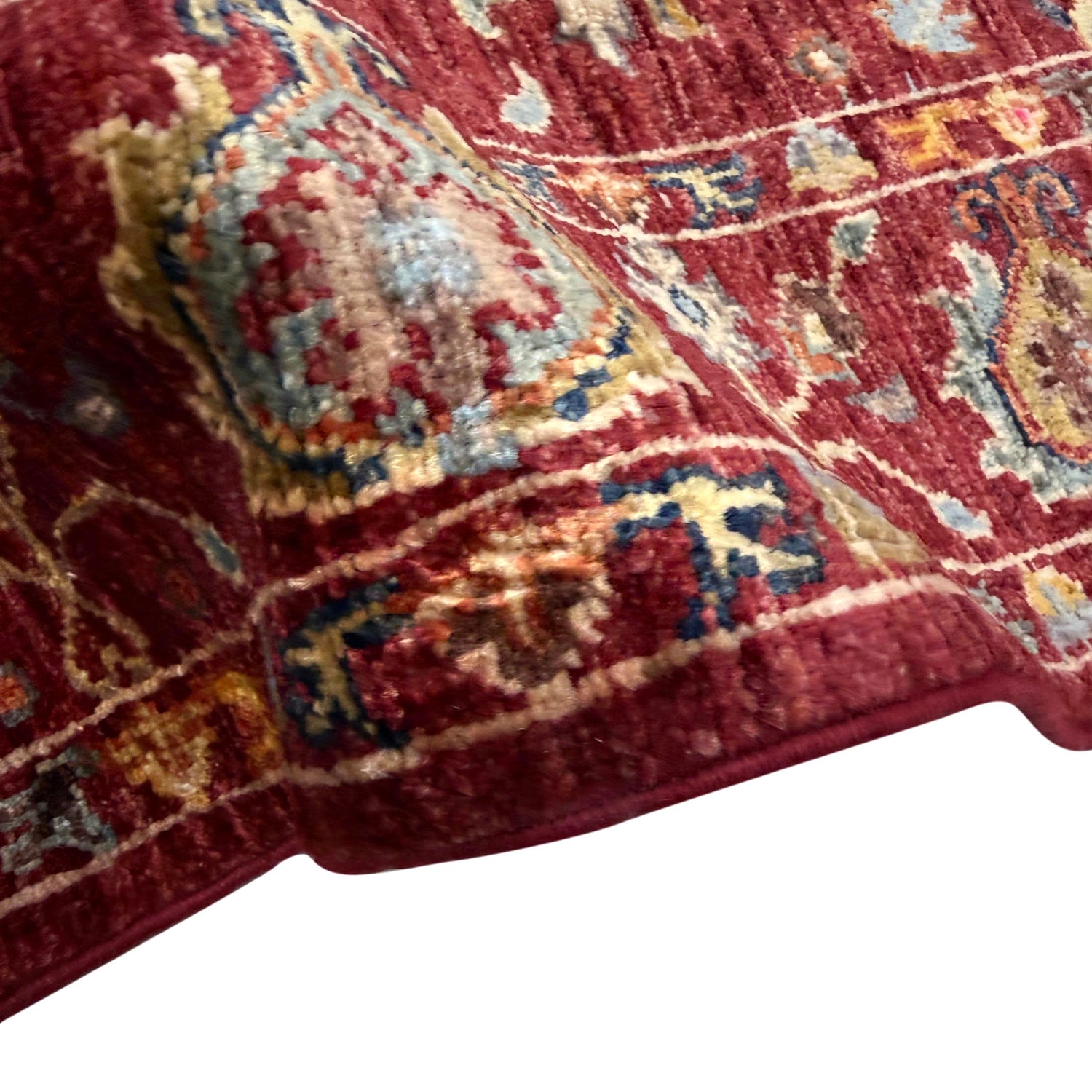 Hand-Knotted Red Floral Sultani Area Rug – 4' 0" x 6' 0" ft (122 x 183 cm) | SKU: R39642