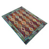 Hand-Knotted Multi Geometric Vegetable Kilim Area Rug – 5' 10" x 8' 0" ft (179 x 244 cm) | SKU: R39656