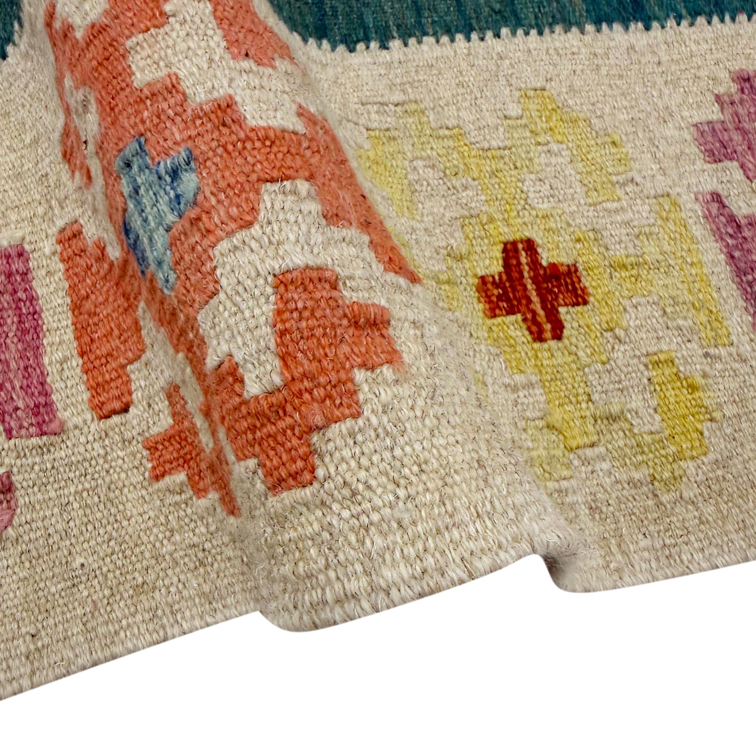 Hand Knotted Afghan Style Kilim – 5' 11" x 7' 8" ft (181 x 233 cm) | SKU: R39657