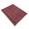 Red Color Mashwani Area Rug – 4' 10" x 5' 11" ft (147 x 180 cm) | SKU: R39734