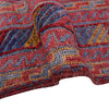 Red Color Mashwani Area Rug – 4' 10" x 5' 11" ft (147 x 180 cm) | SKU: R39734