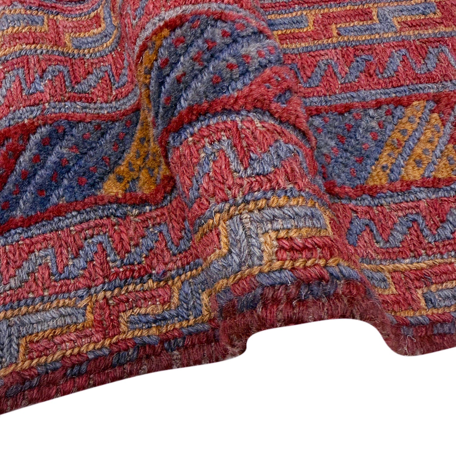 Red Color Mashwani Area Rug – 4' 10" x 5' 11" ft (147 x 180 cm) | SKU: R39734
