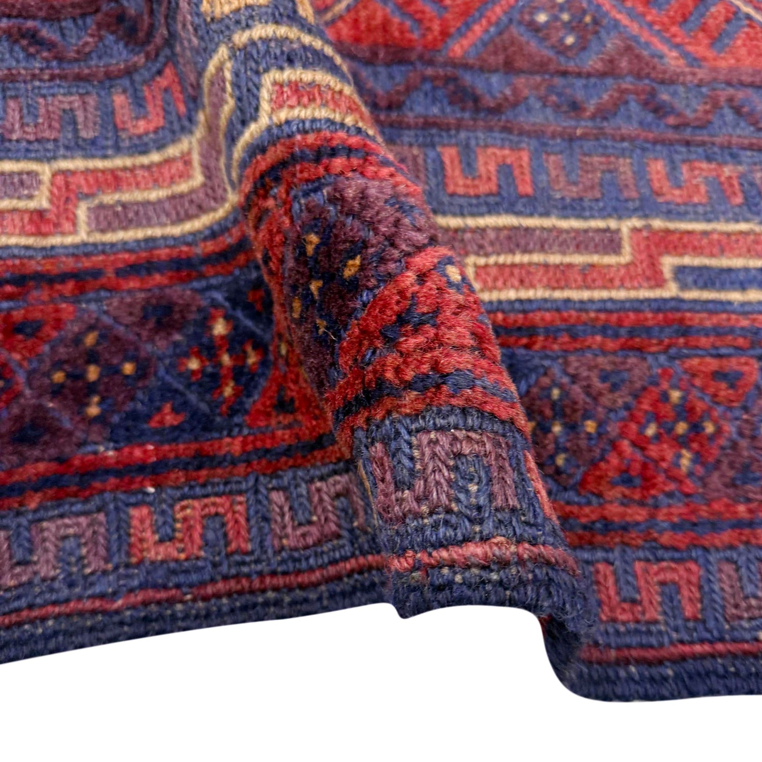 Red Color Mashwani Area Rug – 4' 10" x 6' 5" ft (147 x 196 cm) | SKU: R39735
