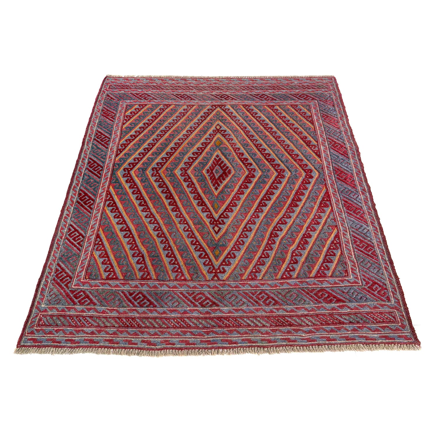 Handmade Mushwani Carpet – 4' 11" x 5' 10" ft (150 x 177 cm) | SKU: R39738