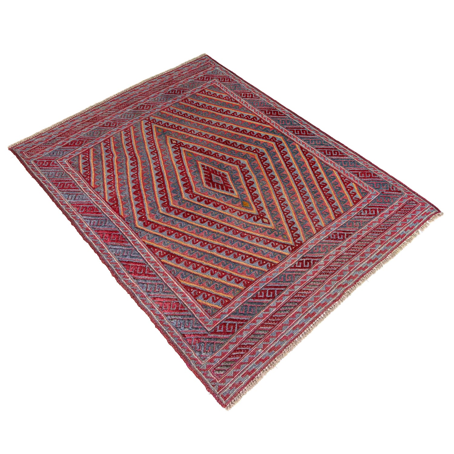 Handmade Mushwani Carpet – 4' 11" x 5' 10" ft (150 x 177 cm) | SKU: R39738