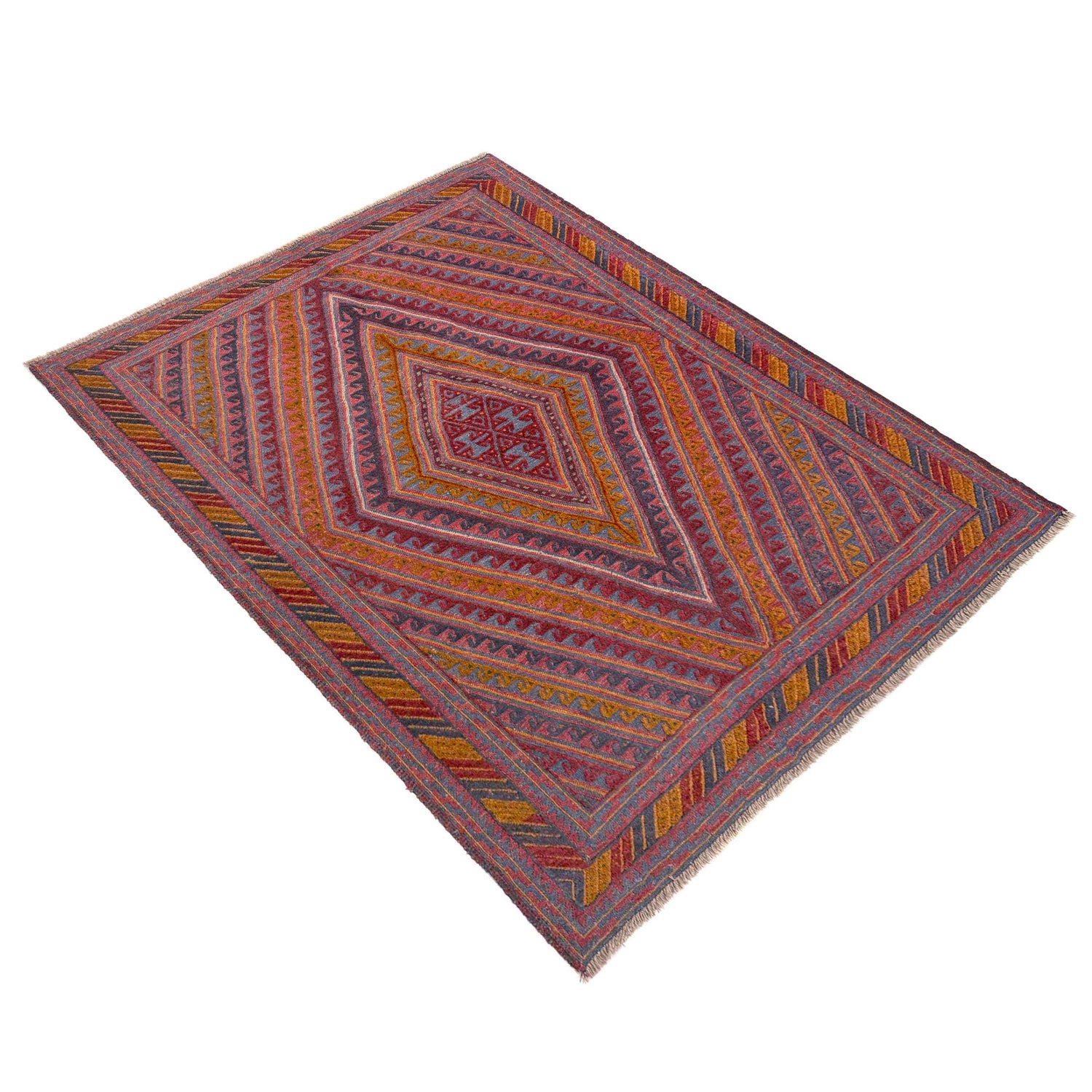 Handmade Wool Mushwani Rug – 4' 10" x 6' 1" ft (147 x 186 cm) | SKU: R39741