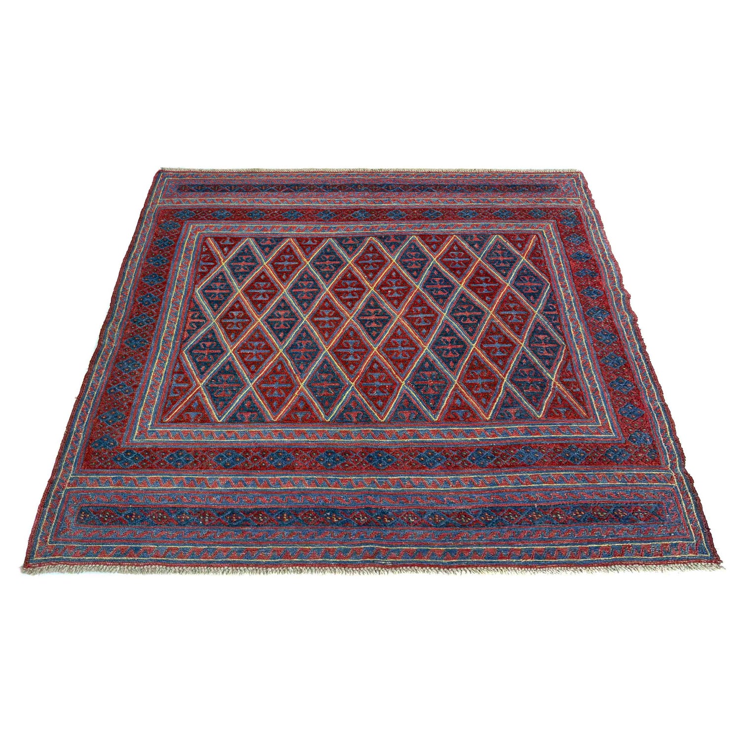 Handmade Wool Mushwani Rug – 5' 2" x 5' 9" ft (157 x 176 cm) | SKU: R39743
