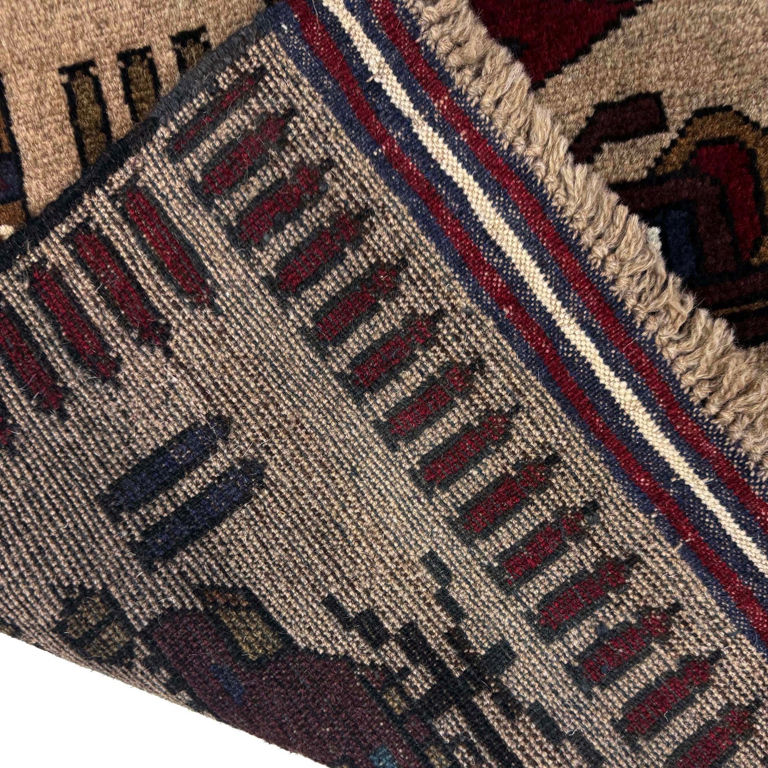 Hand-Knotted Brown Tank + Helicopter War Area Rug – 4' 4" x 5' 8" ft (132 x 173 cm) | SKU: R39754