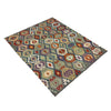 Hand-Knotted Multi Geometric Vegetable Kilim Area Rug – 6' 11" x 9' 7" ft (212 x 293 cm) | SKU: R39758