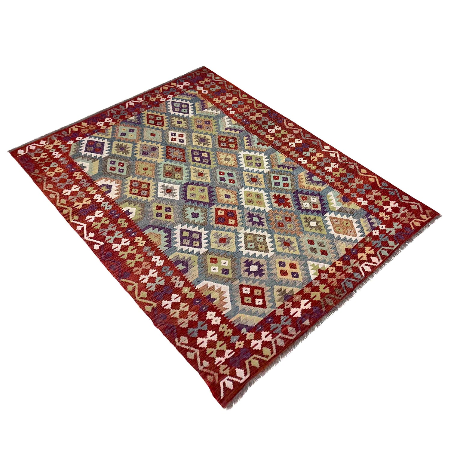 Hand Knotted Flatweave Kilim – 6' 9" x 9' 8" ft (207 x 295 cm) | SKU: R39759