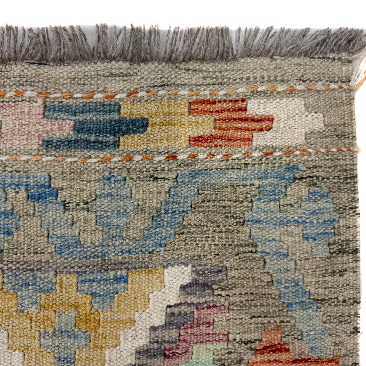 Hand Made Afghan Kilim – 6' 10" x 9' 8" ft (209 x 295 cm) | SKU: R39761