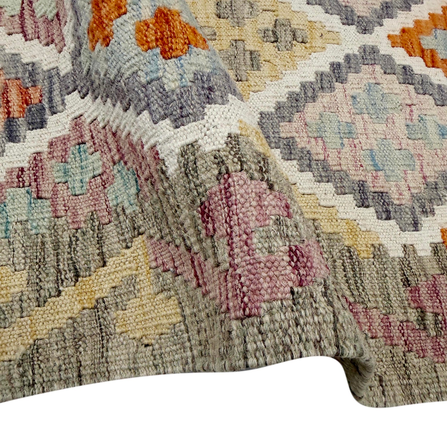 Hand Made Afghan Kilim – 6' 10" x 9' 8" ft (209 x 295 cm) | SKU: R39761