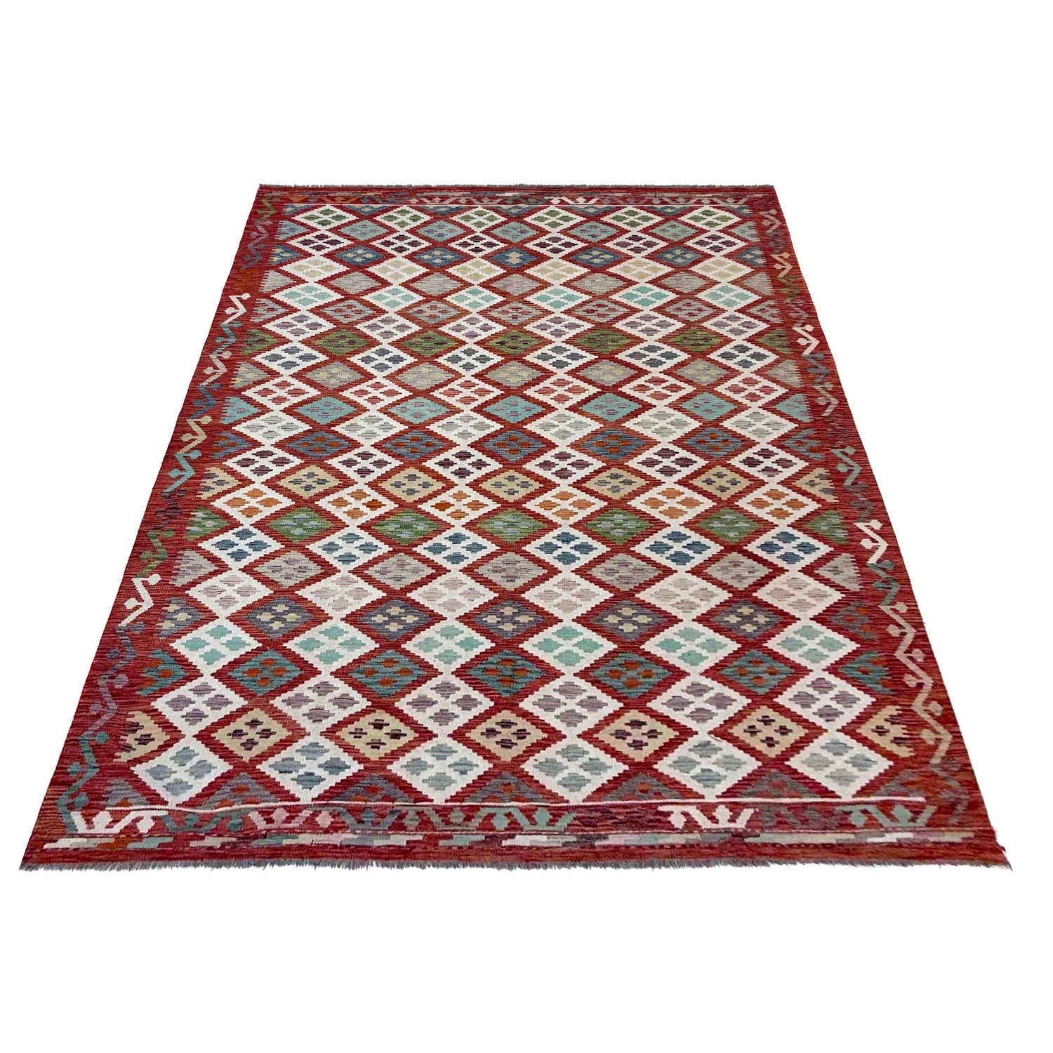 Handmade Vegetable Kilim – 6' 8" x 9' 7" ft (203 x 293 cm) | SKU: R39763