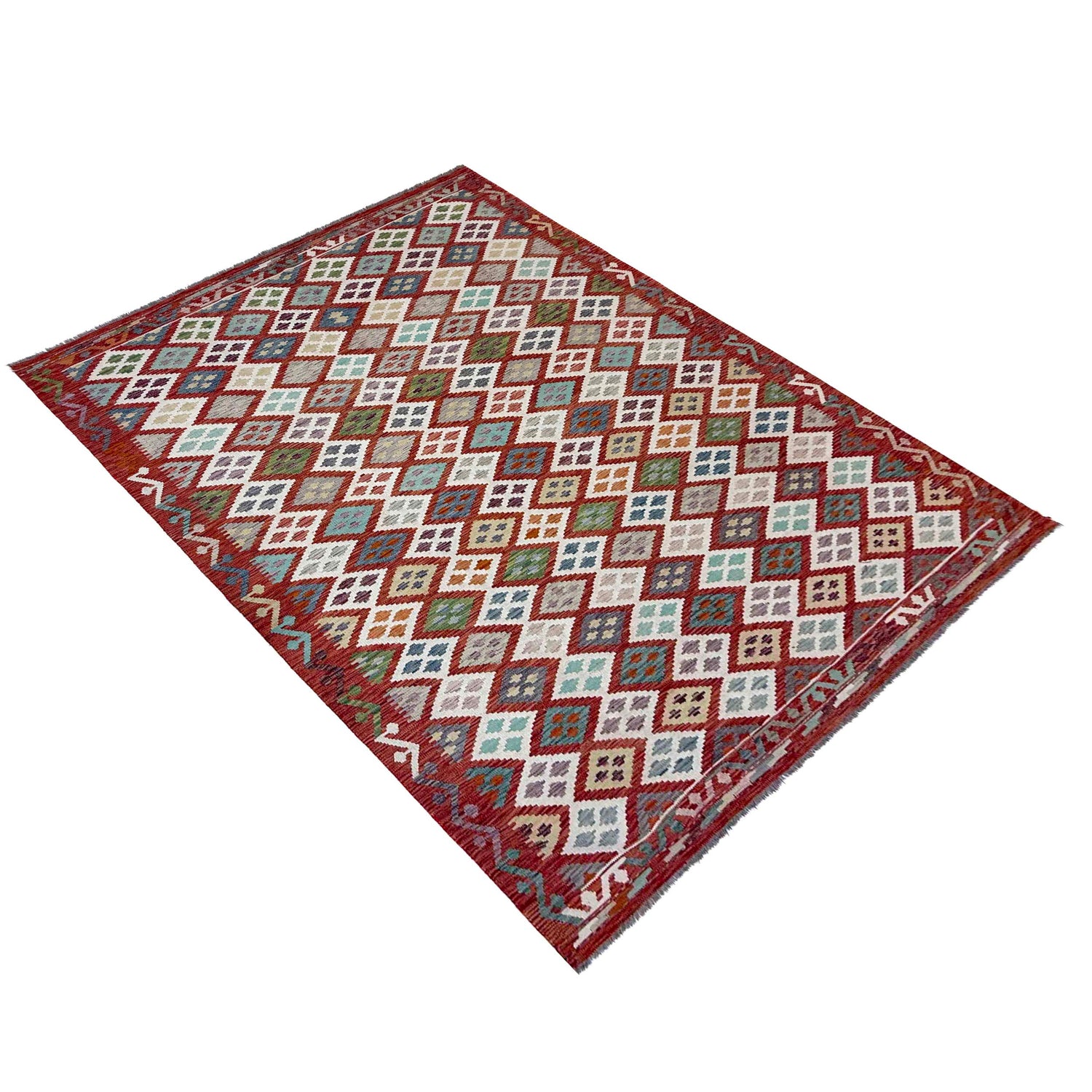 Handmade Vegetable Kilim – 6' 8" x 9' 7" ft (203 x 293 cm) | SKU: R39763