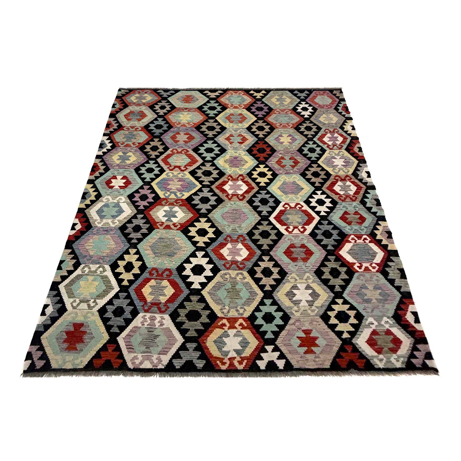 Handmade Vegetable Kilim – 6' 8" x 9' 7" ft (204 x 292 cm) | SKU: R39764