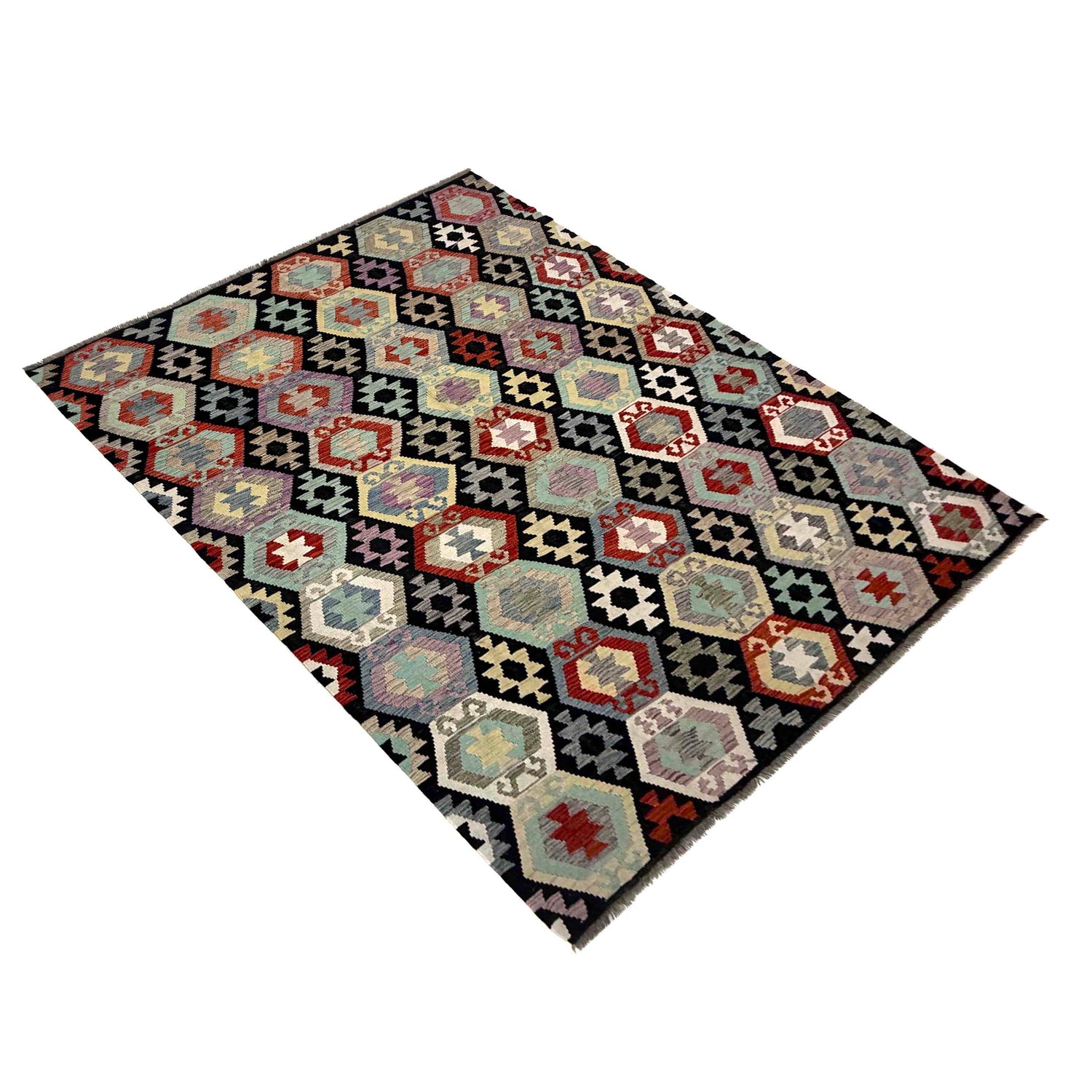 Handmade Vegetable Kilim – 6' 8" x 9' 7" ft (204 x 292 cm) | SKU: R39764