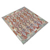Hand-Knotted Multi Geometric Vegetable Kilim Area Rug – 8' 4" x 9' 9" ft (254 x 296 cm) | SKU: R39765