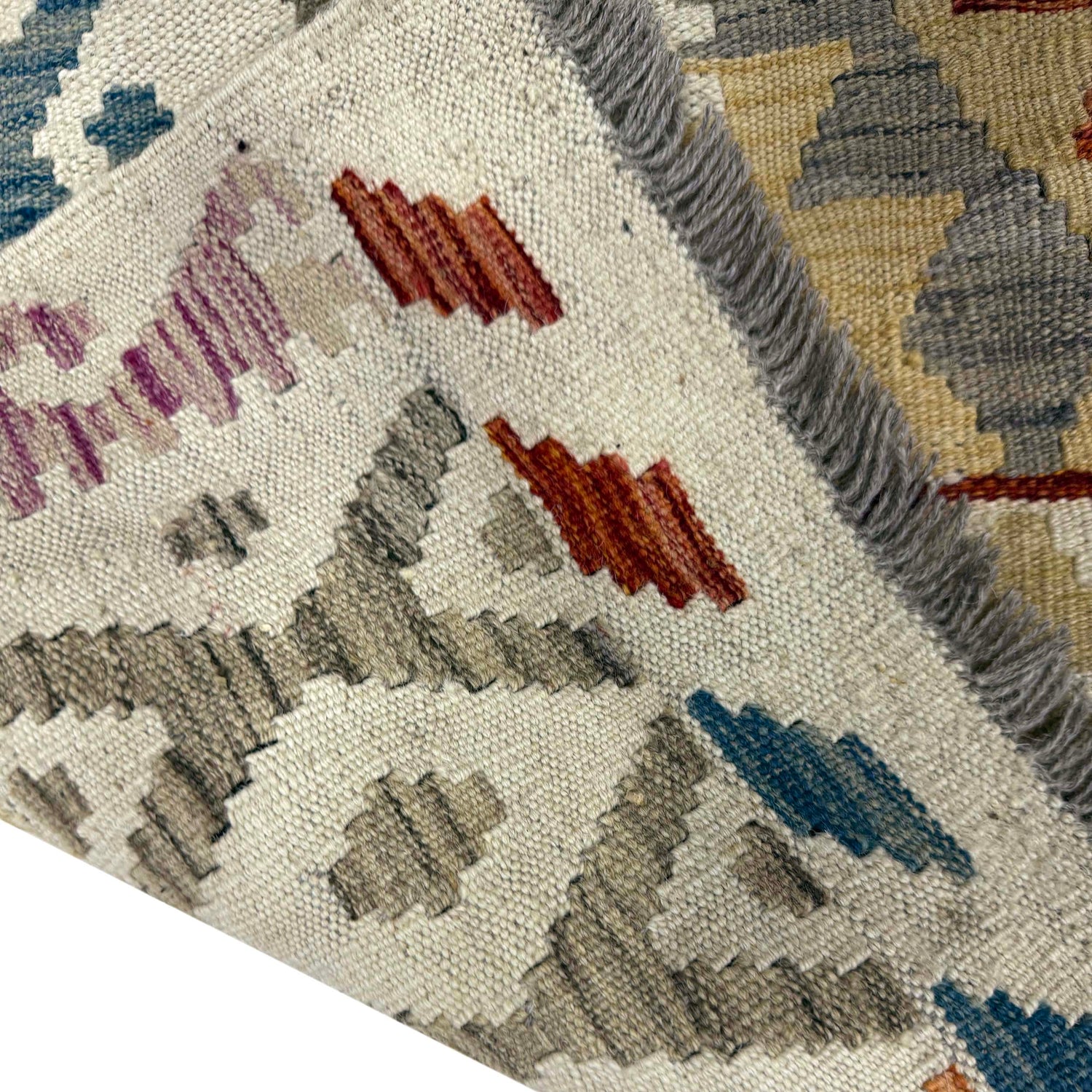 Handmade Turkish Design Wool Kilim – 6' 8" x 9' 7" ft (204 x 293 cm) | SKU: R39766
