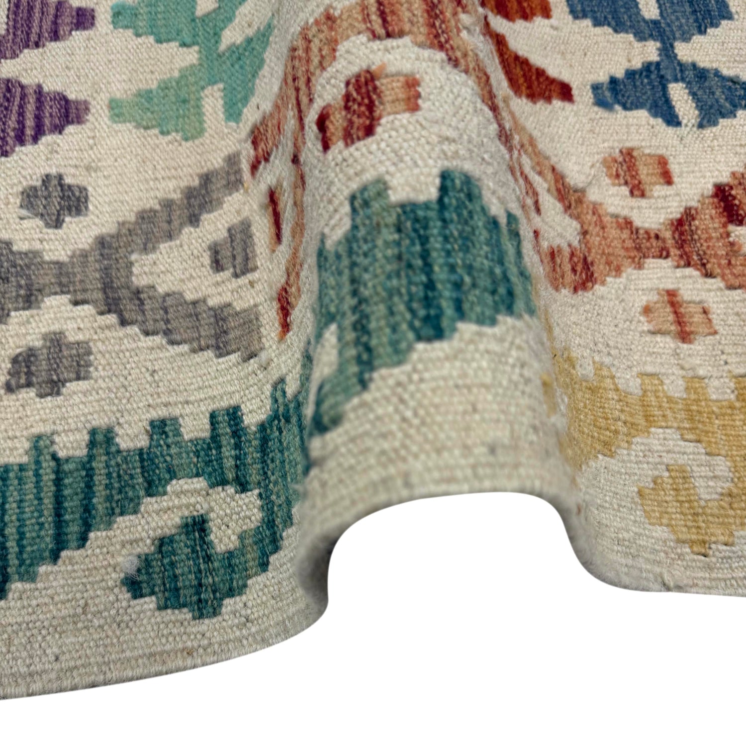 Handmade Turkish Design Wool Kilim – 6' 8" x 9' 7" ft (204 x 293 cm) | SKU: R39766