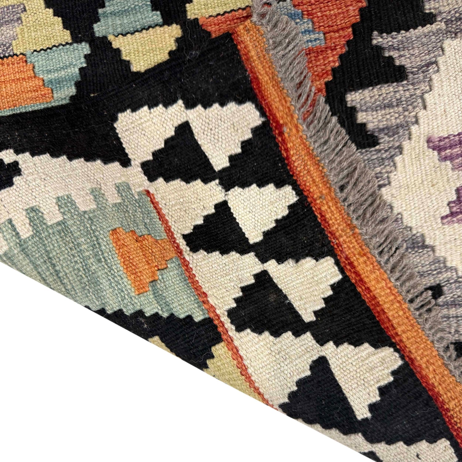 Hand Made Afghan Kilim – 6' 8" x 9' 9" ft (204 x 297 cm) | SKU: R39767