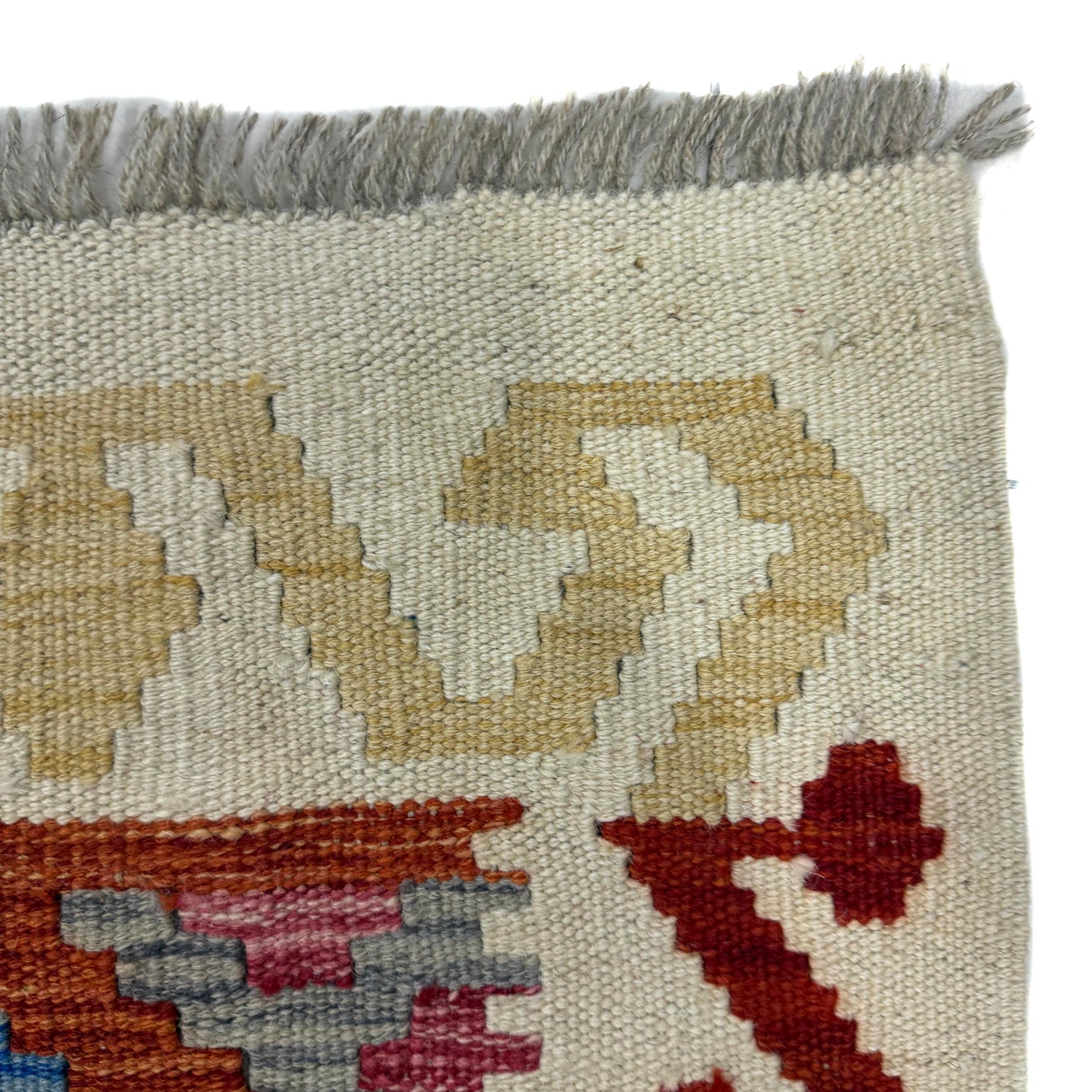 Colorful Flat-Weave Wool Kilim – 6' 7" x 9' 7" ft (200 x 293 cm) | SKU: R39769
