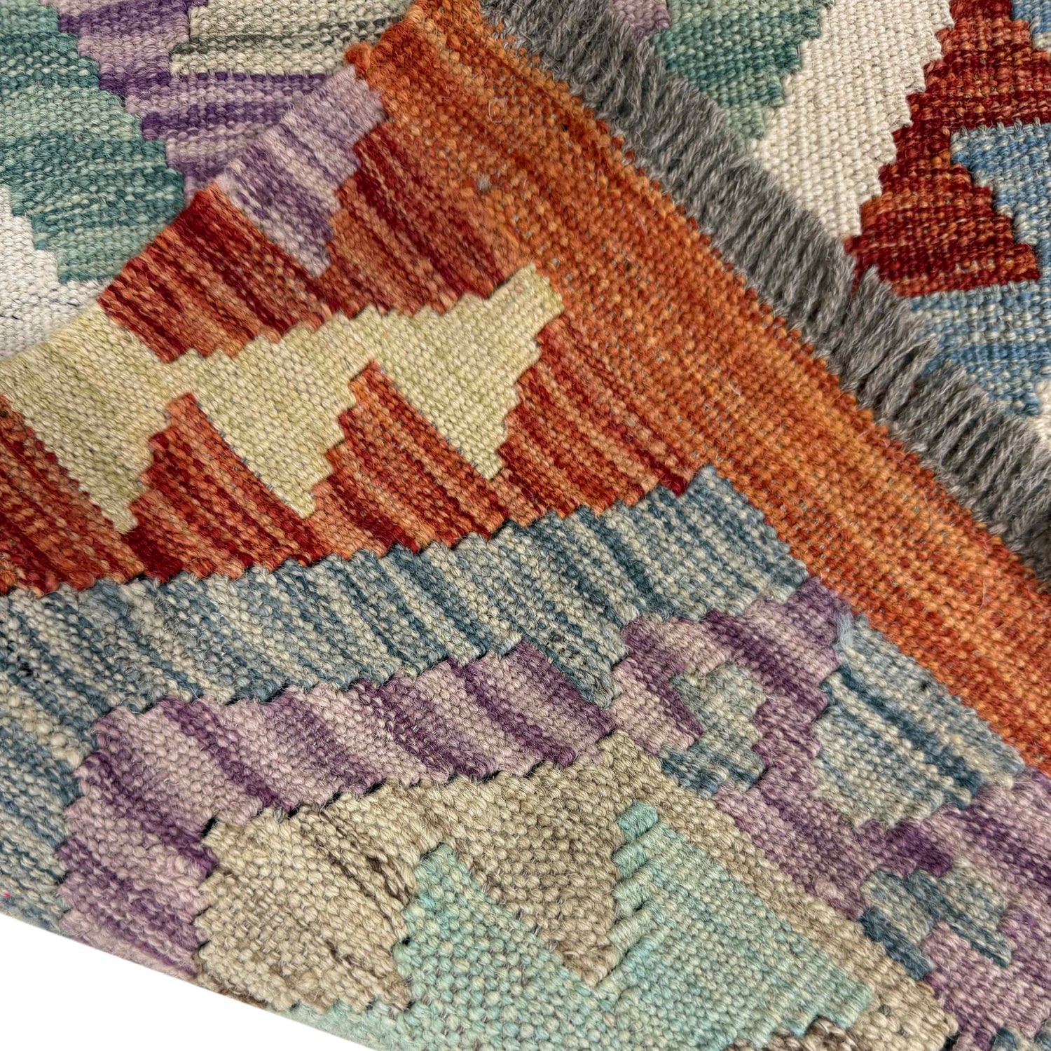 Handmade Vegetable Kelim – 6' 8" x 9' 6" ft (203 x 290 cm) | SKU: R39772