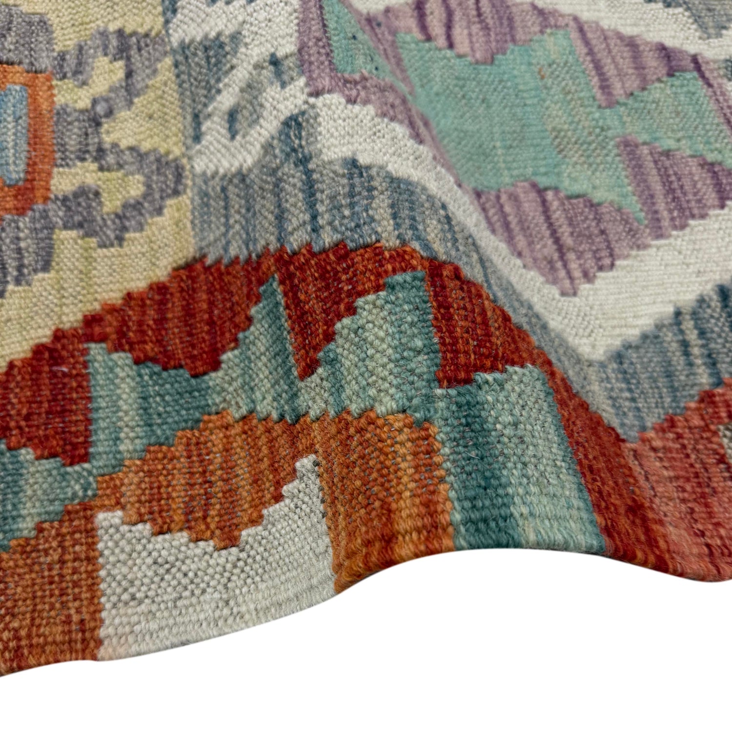 Handmade Vegetable Kelim – 6' 8" x 9' 6" ft (203 x 290 cm) | SKU: R39772