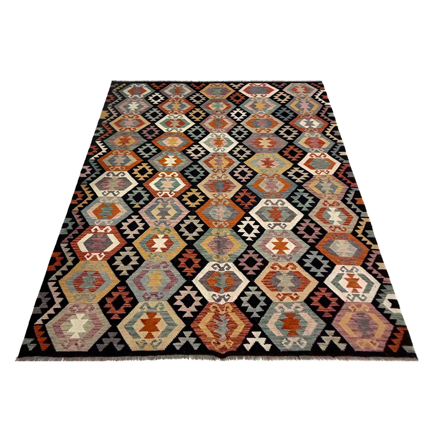 Handmade Vegetable Kelim – 6' 8" x 9' 9" ft (204 x 296 cm) | SKU: R39773