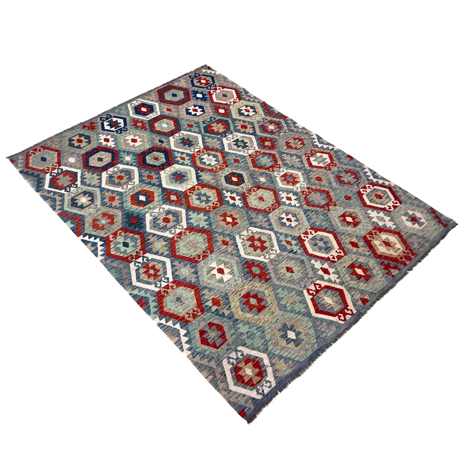 Handmade Vegetable Kelim – 6' 9" x 9' 4" ft (207 x 285 cm) | SKU: R39774