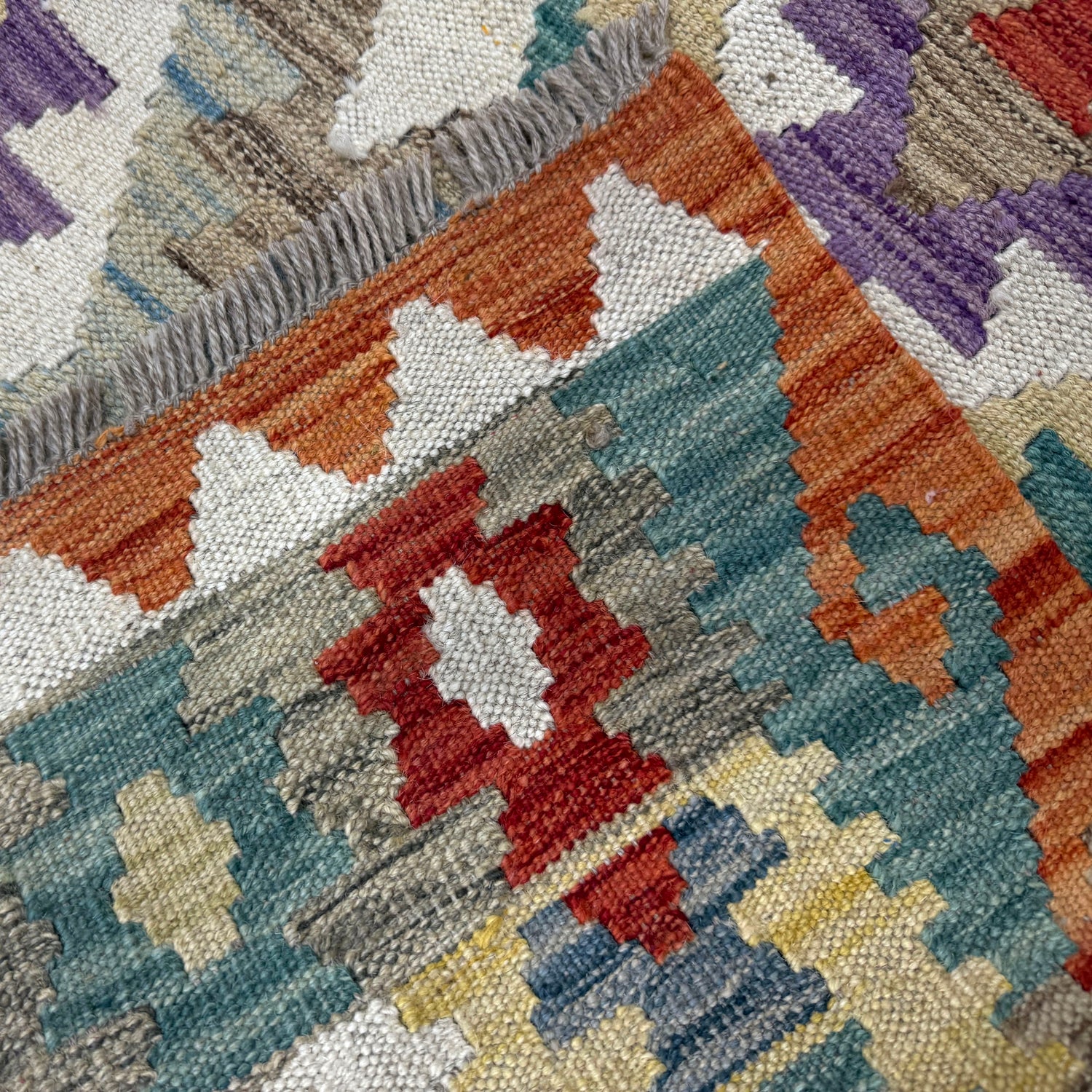 Handmade Vegetable Kilim – 4' 2" x 5' 9" ft (127 x 176 cm) | SKU: R39819