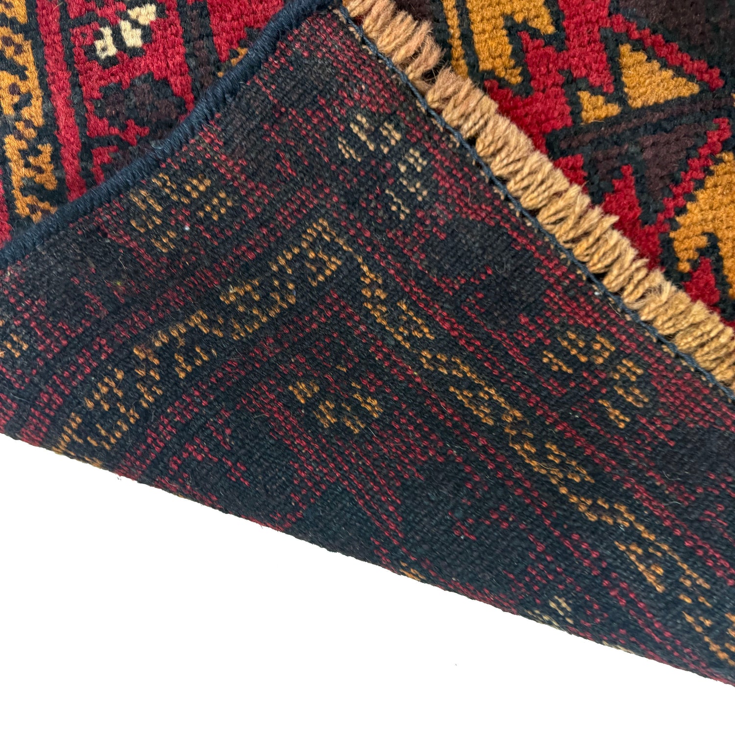 Hand-Knotted Red Floral Baluchi Runner – 2' 4" x 6' 3" ft (72 x 191 cm) | SKU: R39838