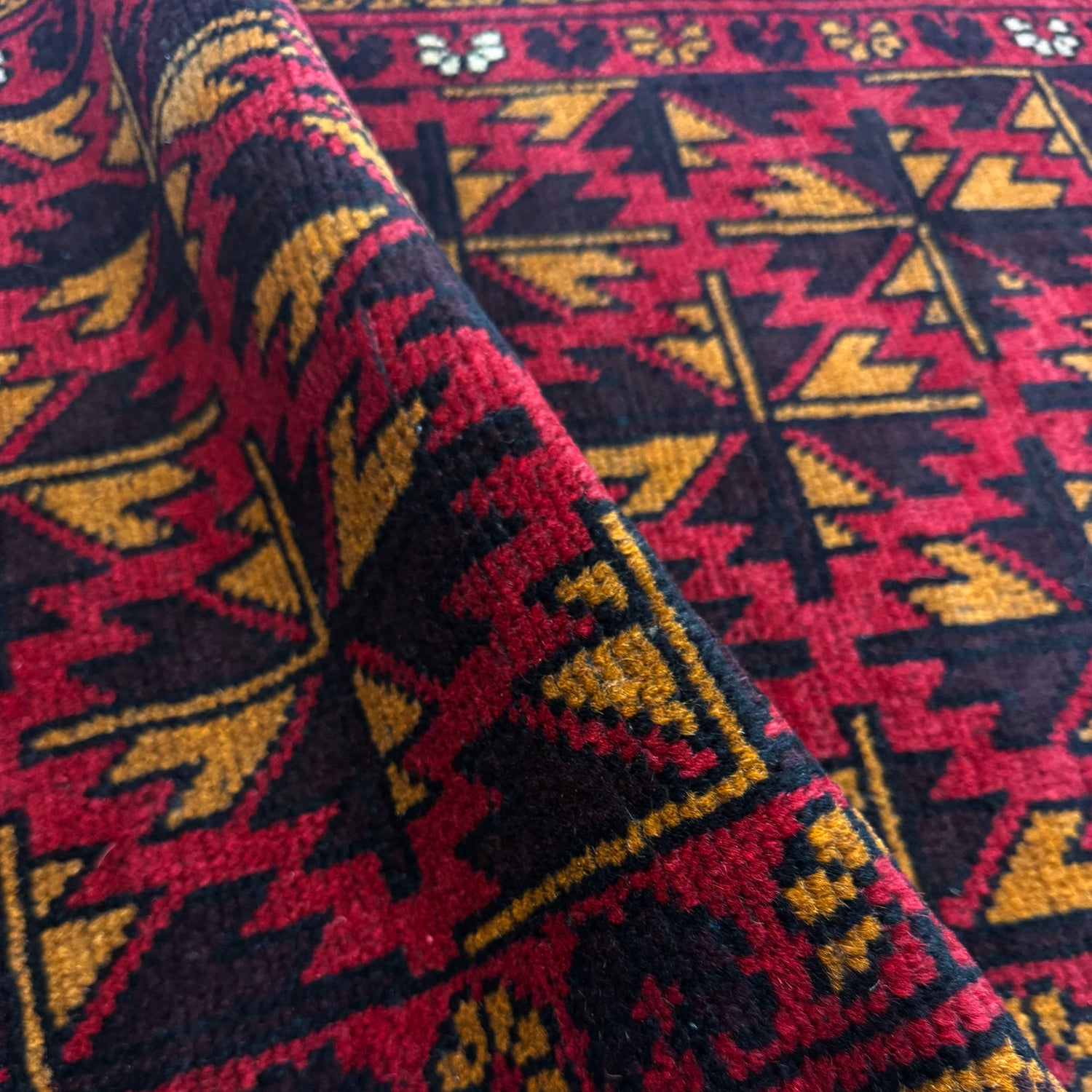 Hand-Knotted Red Floral Baluchi Runner – 2' 4" x 6' 3" ft (72 x 191 cm) | SKU: R39838