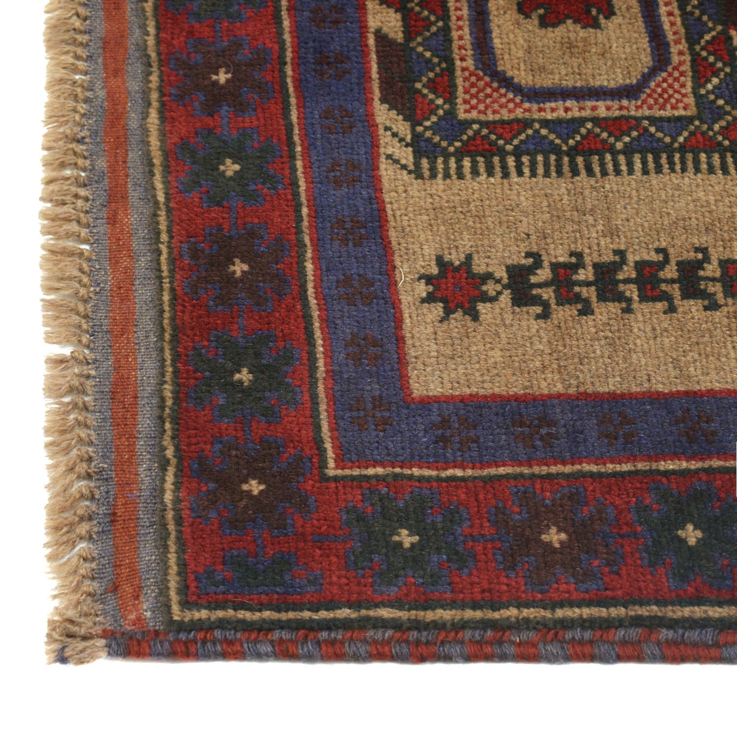 Baluchi Rug Handmade Beige Prayer Design 2x4 ft