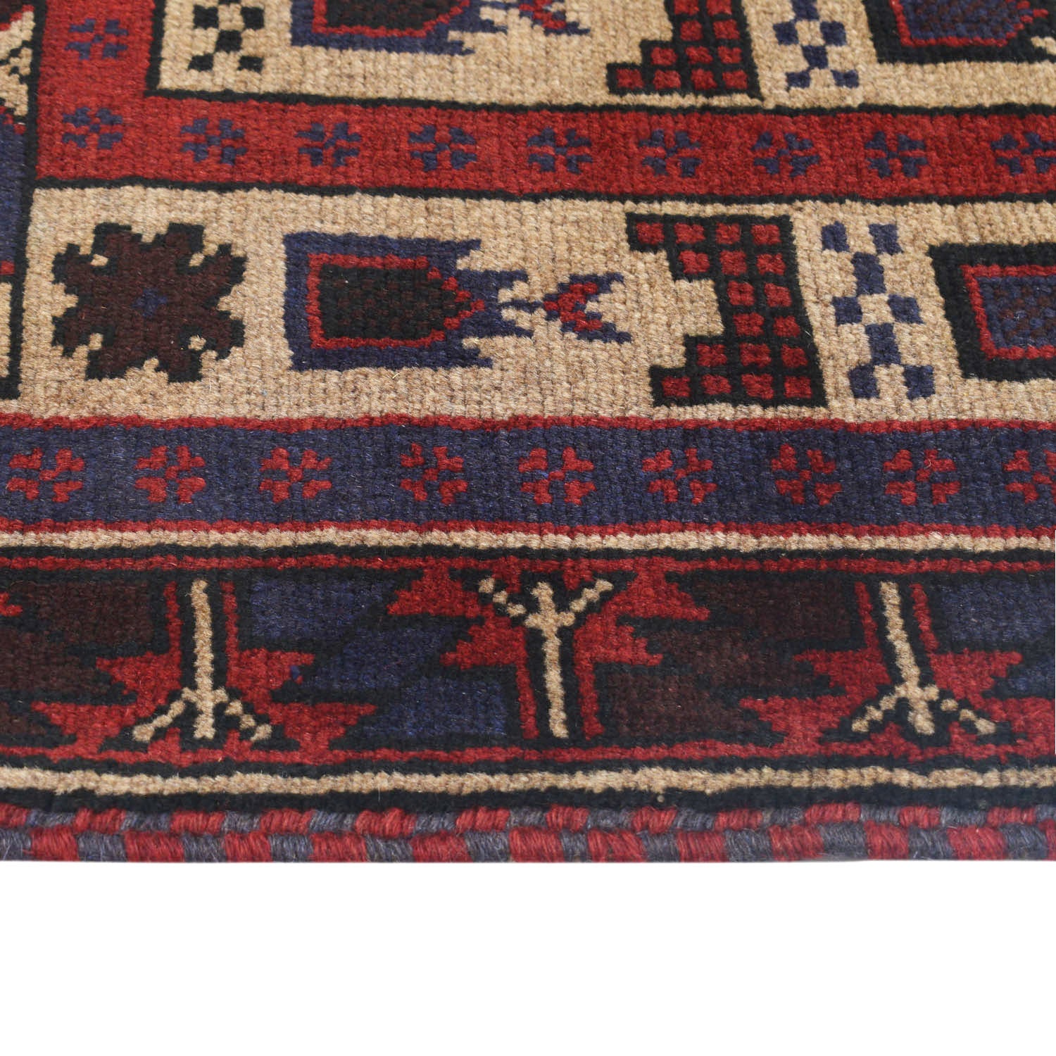 Baluchi Rug Handmade Beige Prayer Design 2x4 ft