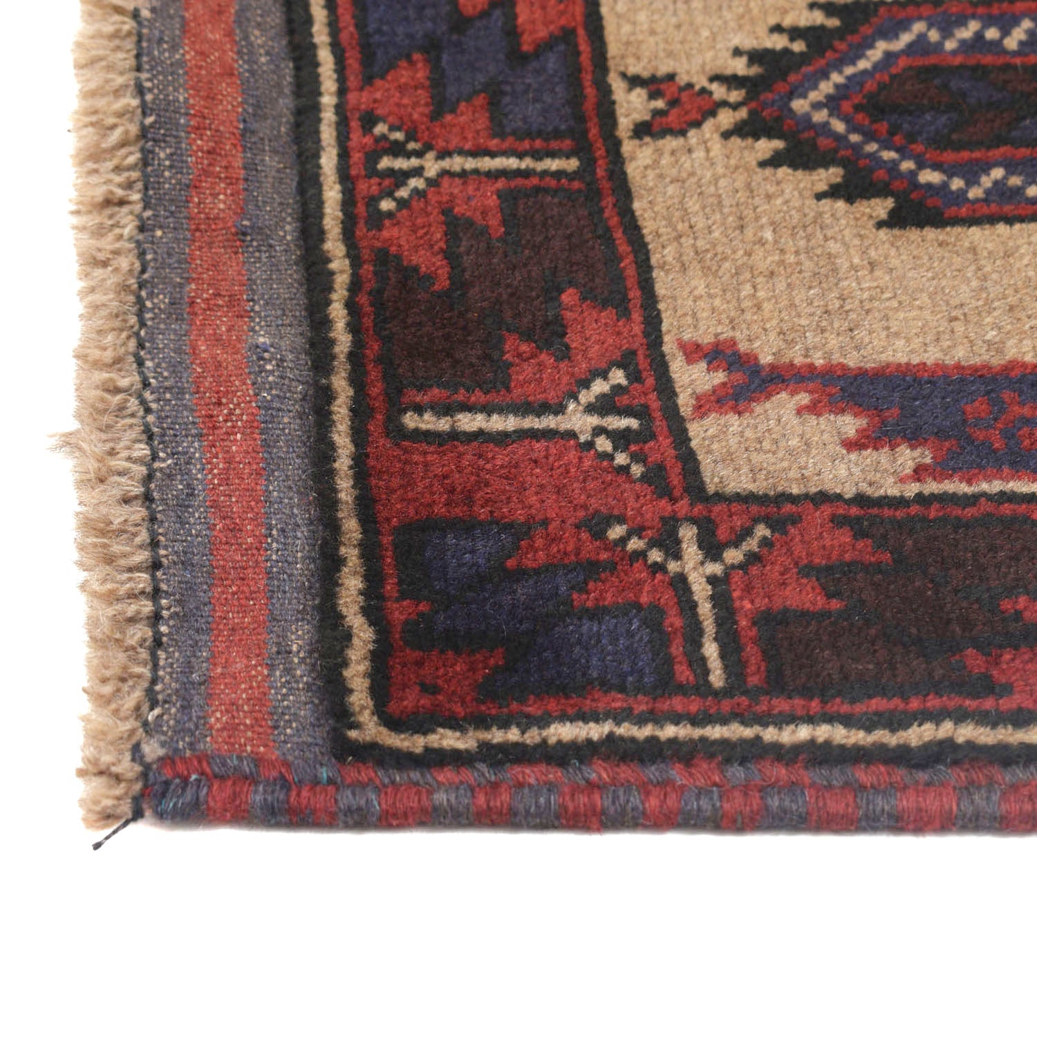 Baluchi Rug Handmade Beige Prayer Design 2x4 ft
