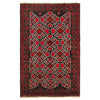 Baluchi Rug Handmade Multi Geometric 3x5 ft