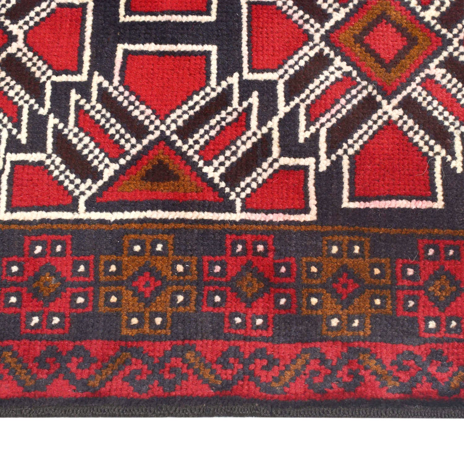 Baluchi Rug Handmade Multi Geometric 3x5 ft