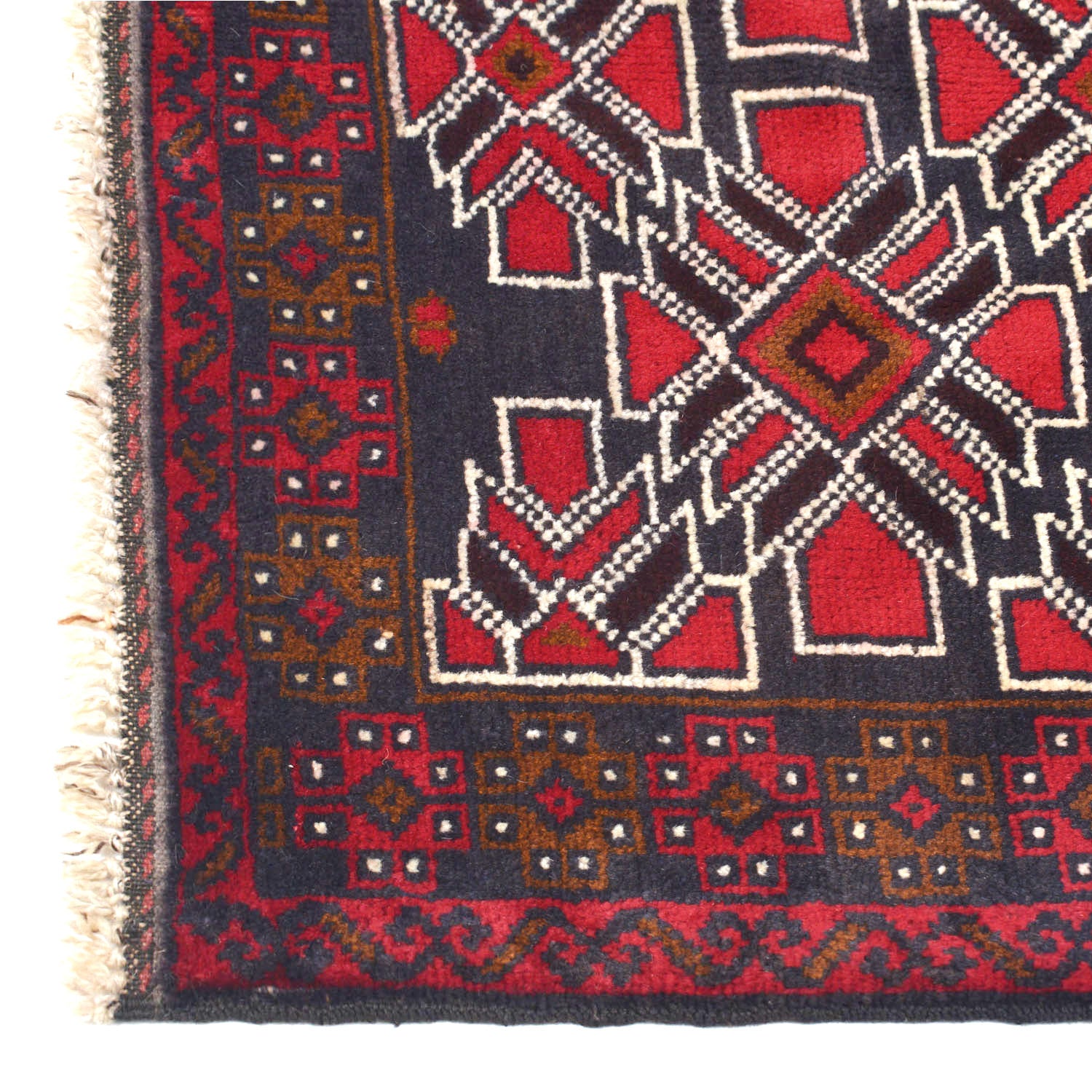 Baluchi Rug Handmade Multi Geometric 3x5 ft