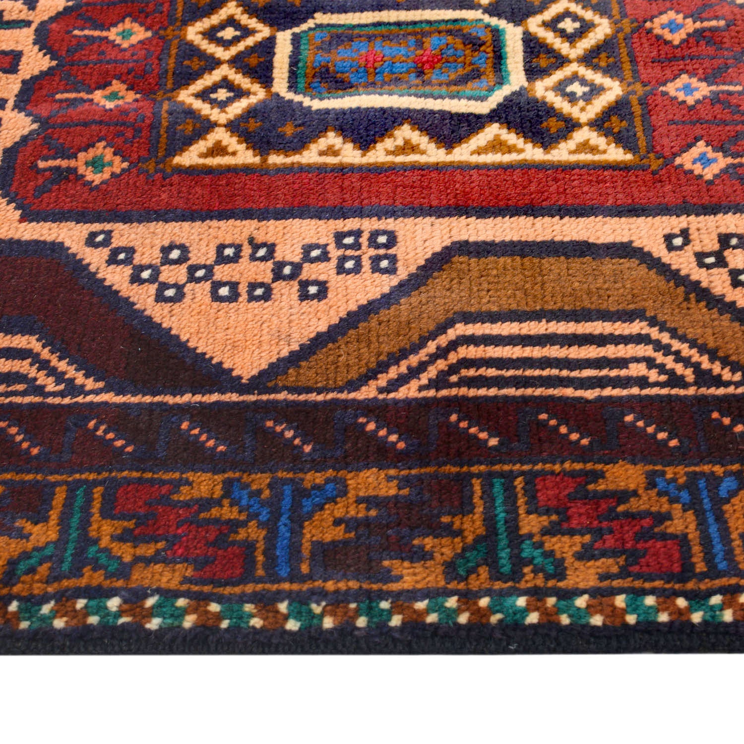 Baluchi Rug Handmade Multi Geometric 3x5 ft
