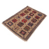 Baluchi Rug Handmade Brown Geometric 2x4 ft