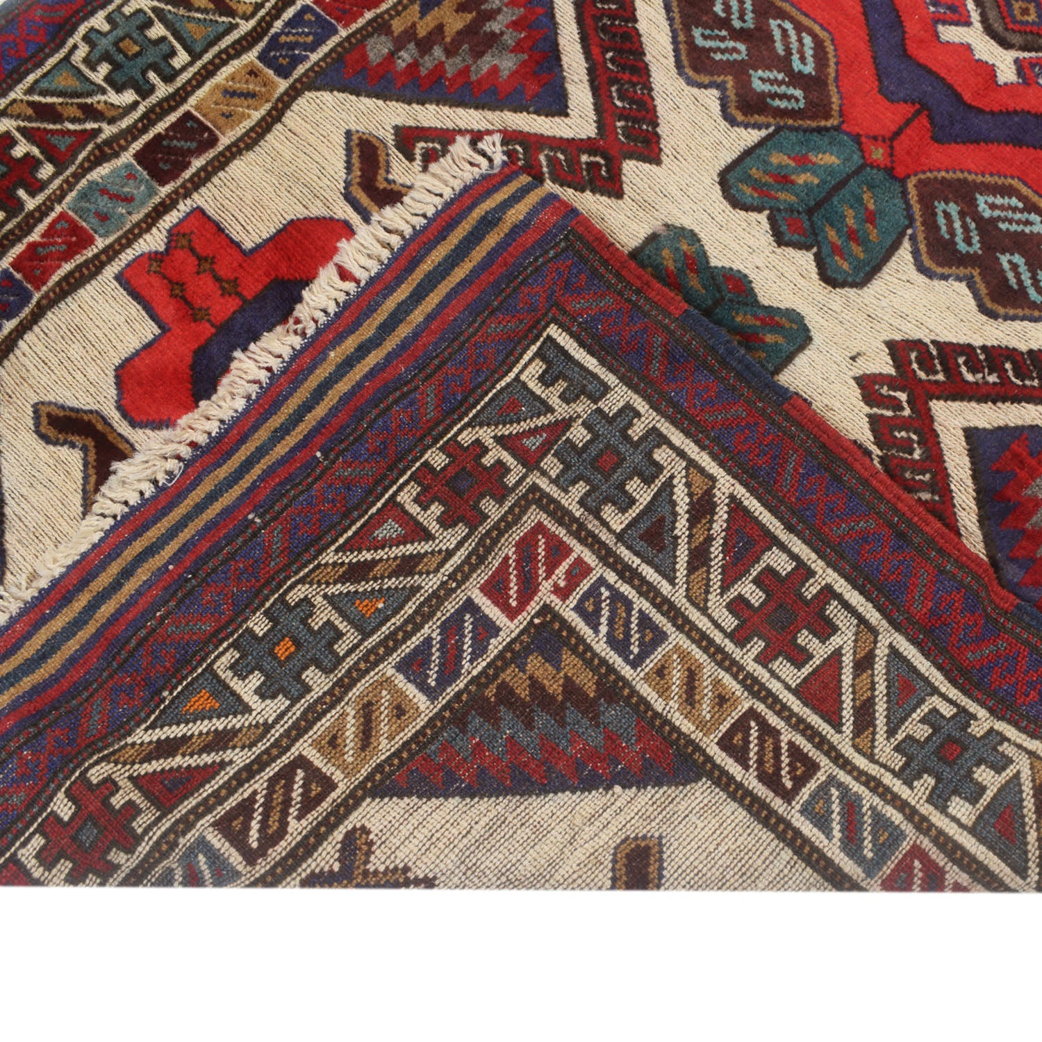 Barjasta Area Rug Handmade Beige Floral 2x4 ft