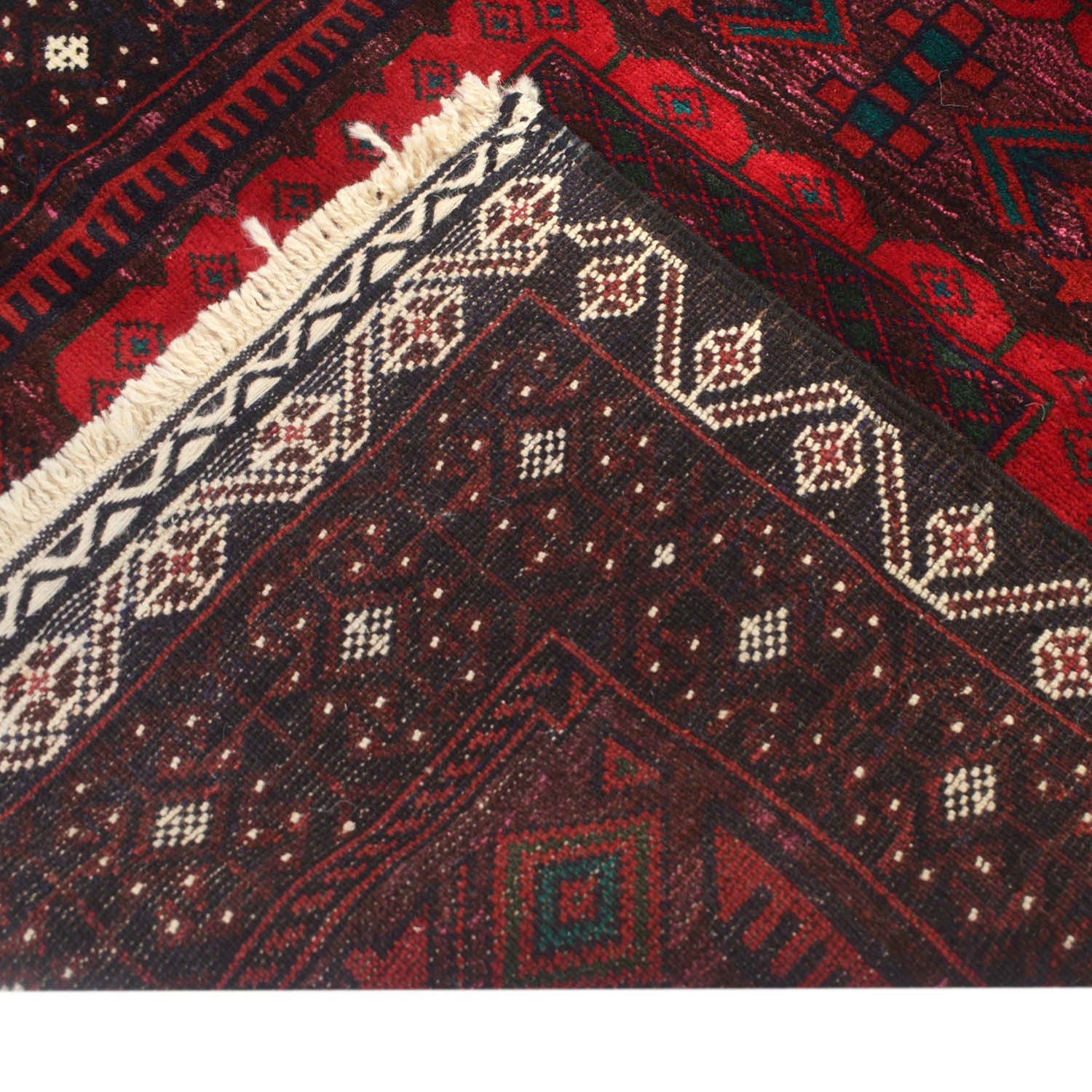 Baluchi Rug Handmade Multi Geometric 3x5 ft