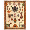 Kohistani Area Rug Handmade Beige Floral 5x8 ft