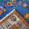 Oushak Area Rug Handmade Medium Denim Blue Floral 4x7 ft
