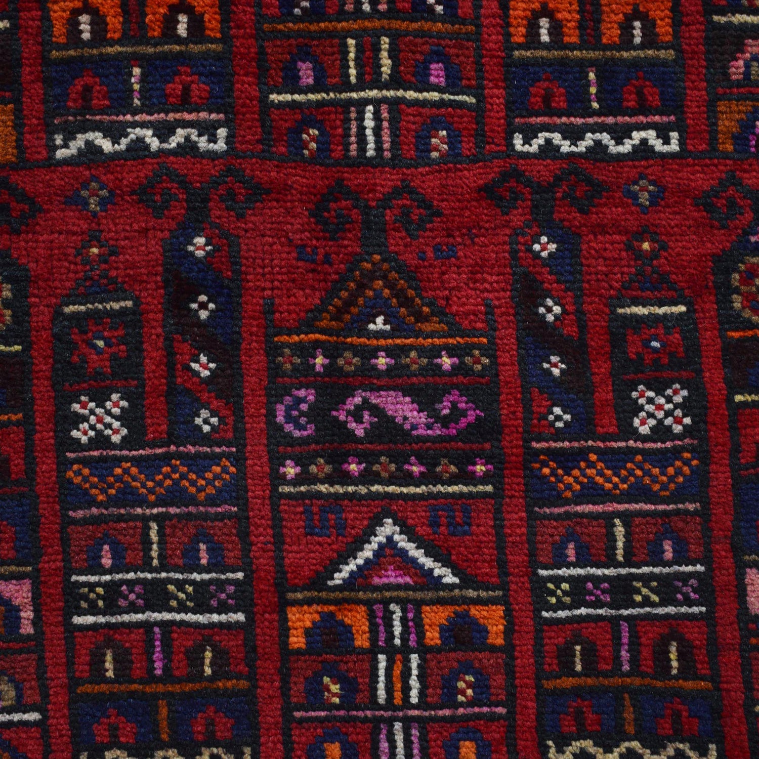 Baluchi Rug Handmade Red Prayer Design 3x5 ft
