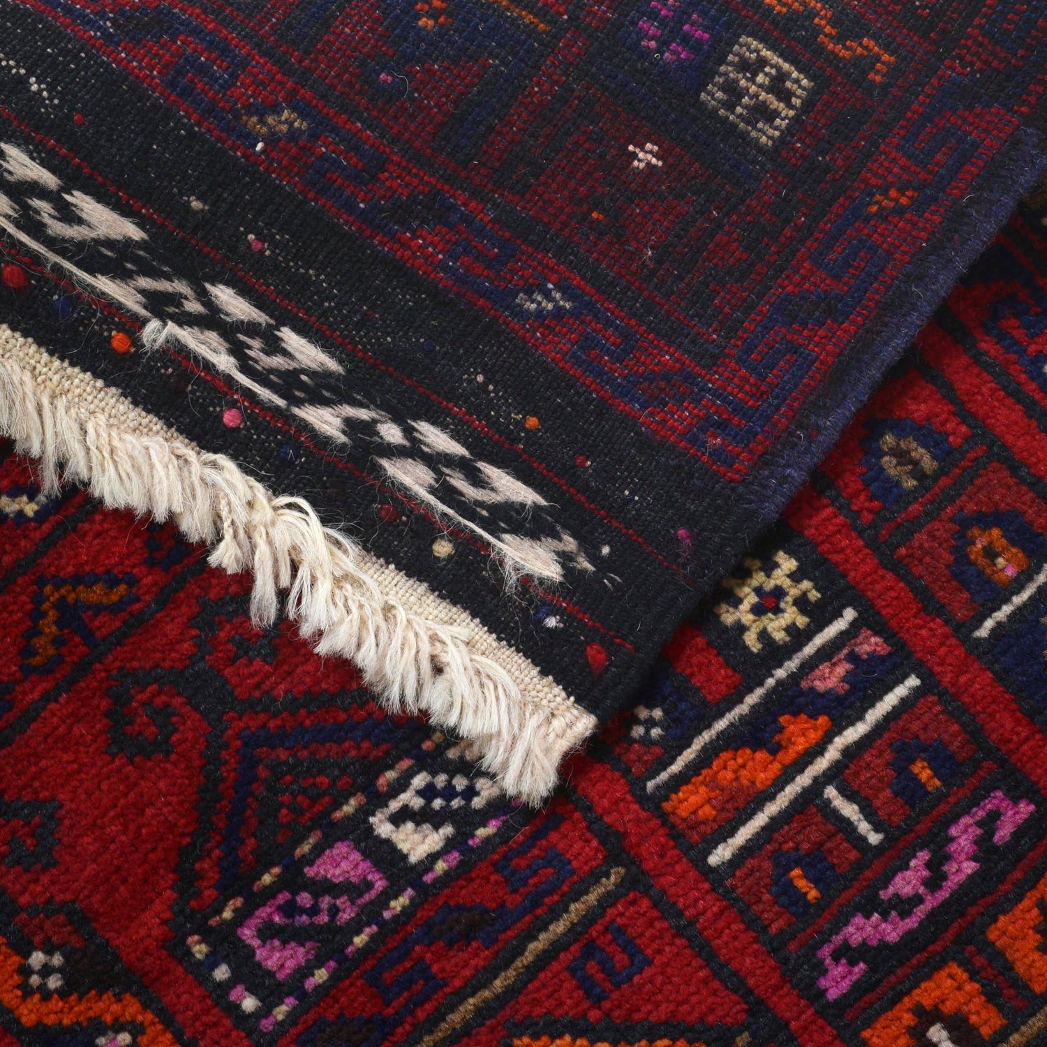 Baluchi Rug Handmade Red Prayer Design 3x5 ft