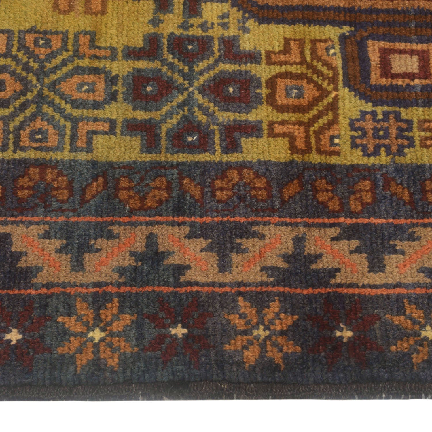 Baluchi Rug Handmade Green Floral 3x5 ft