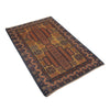 Baluchi Rug Handmade Green Floral 3x5 ft