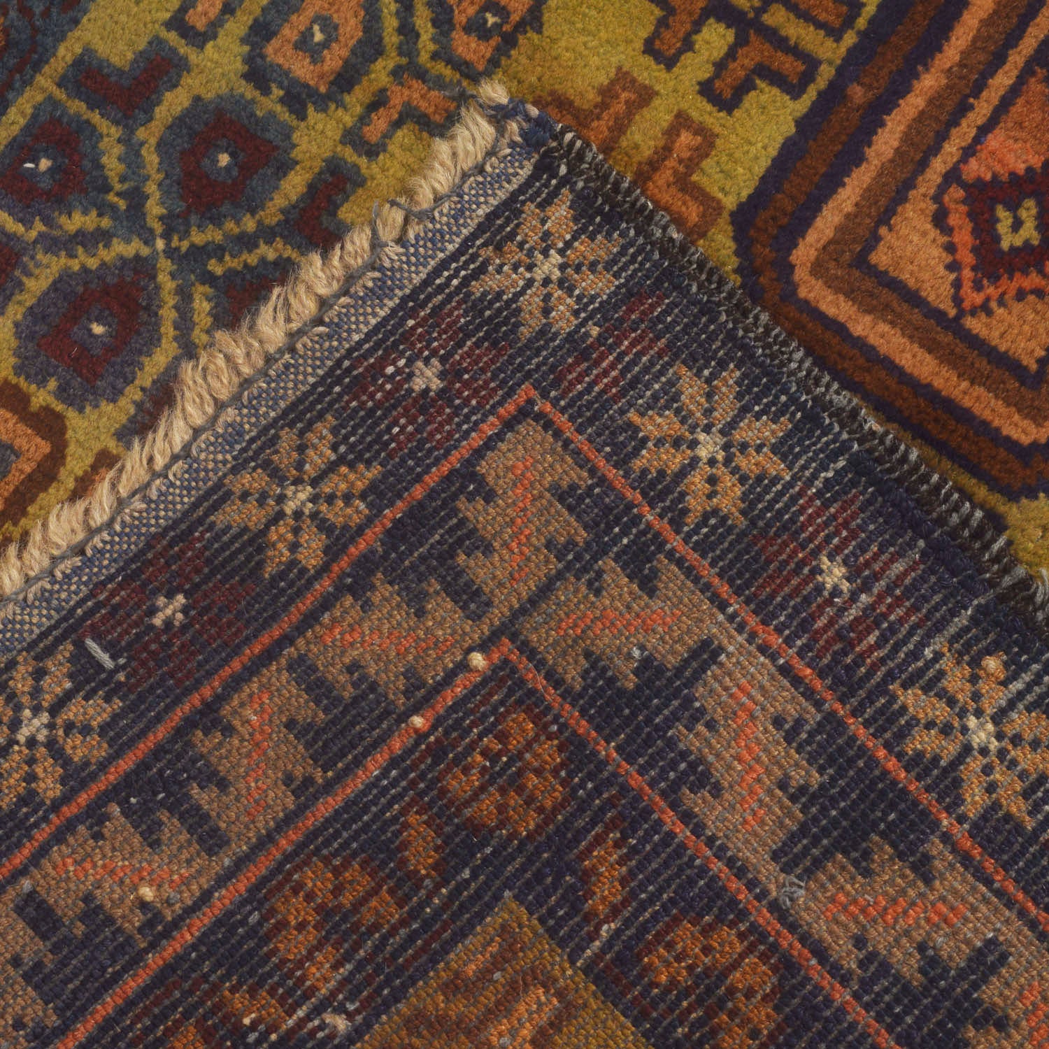 Baluchi Rug Handmade Green Floral 3x5 ft